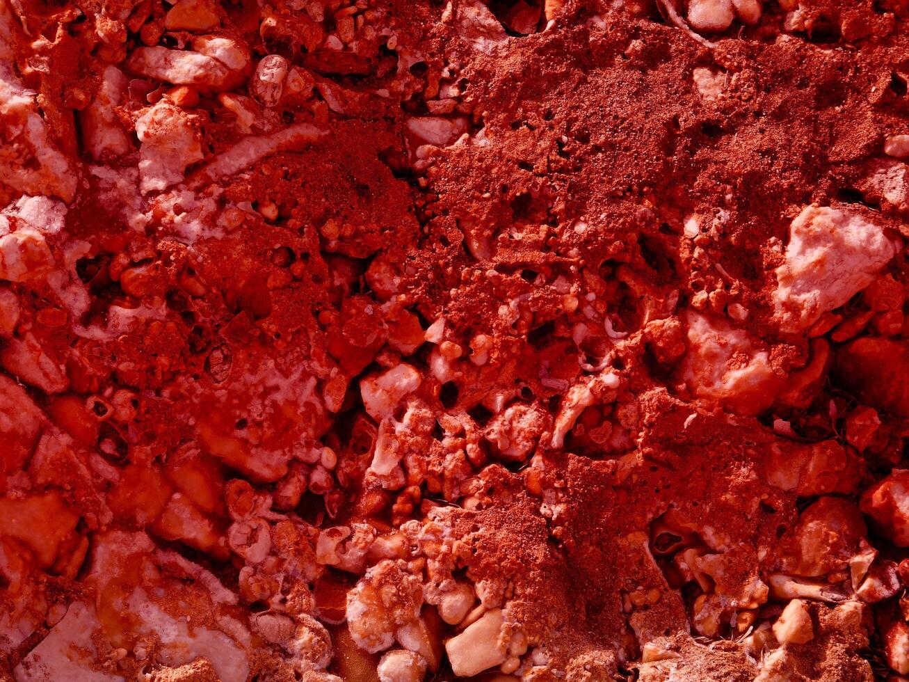 Texture Of Red Stone In The Garden photo