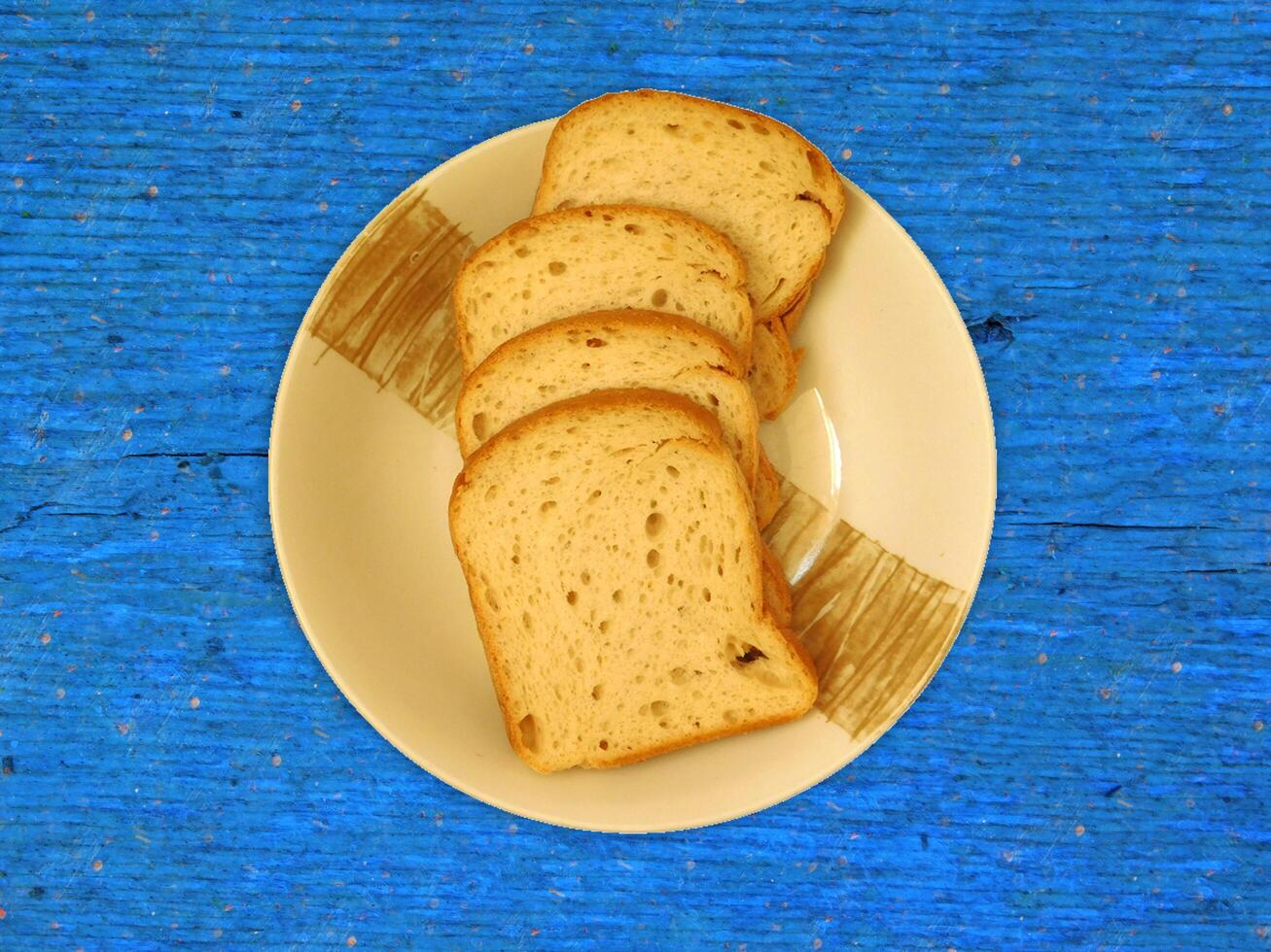 Bread On Wooden Background photo