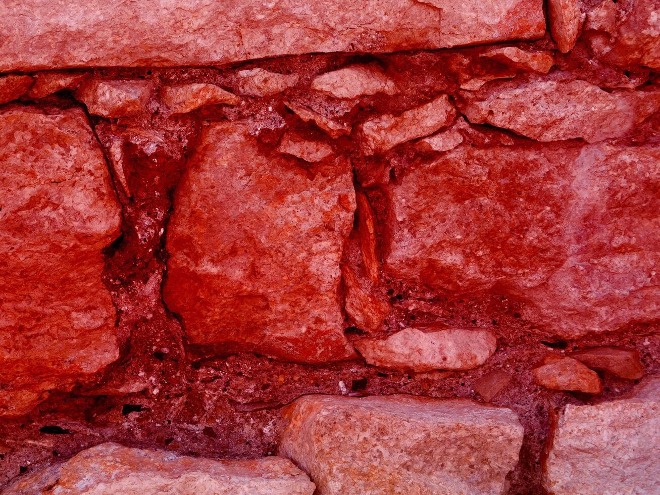 Texture Of Red Stone In The Garden photo