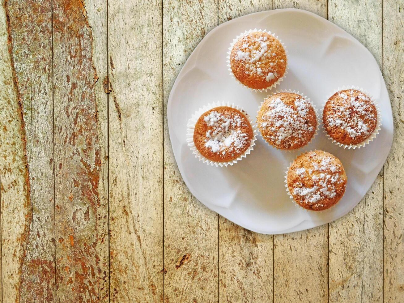 Sweets On The Wooden Background photo