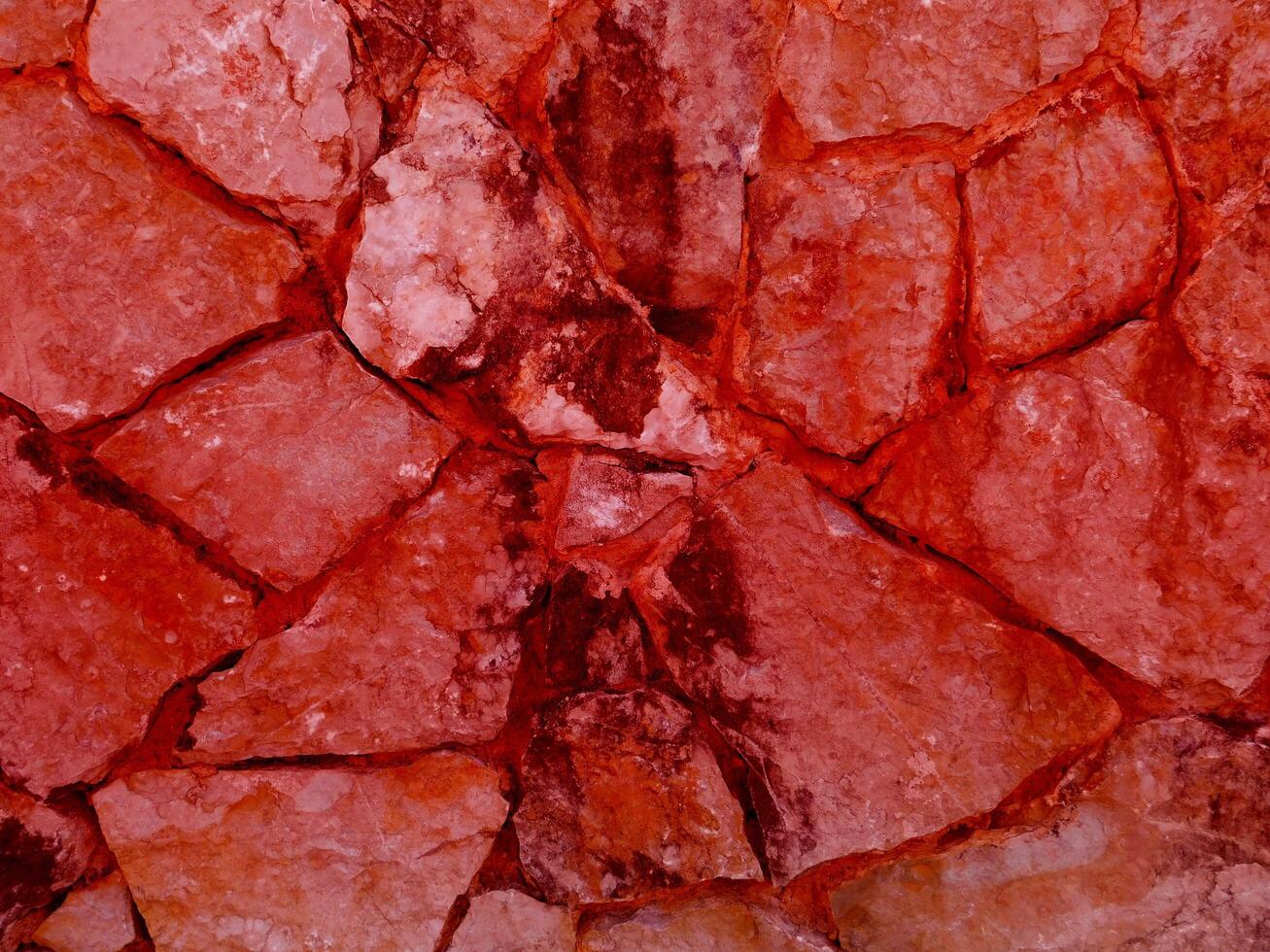 Texture Of Red Stone In The Garden photo