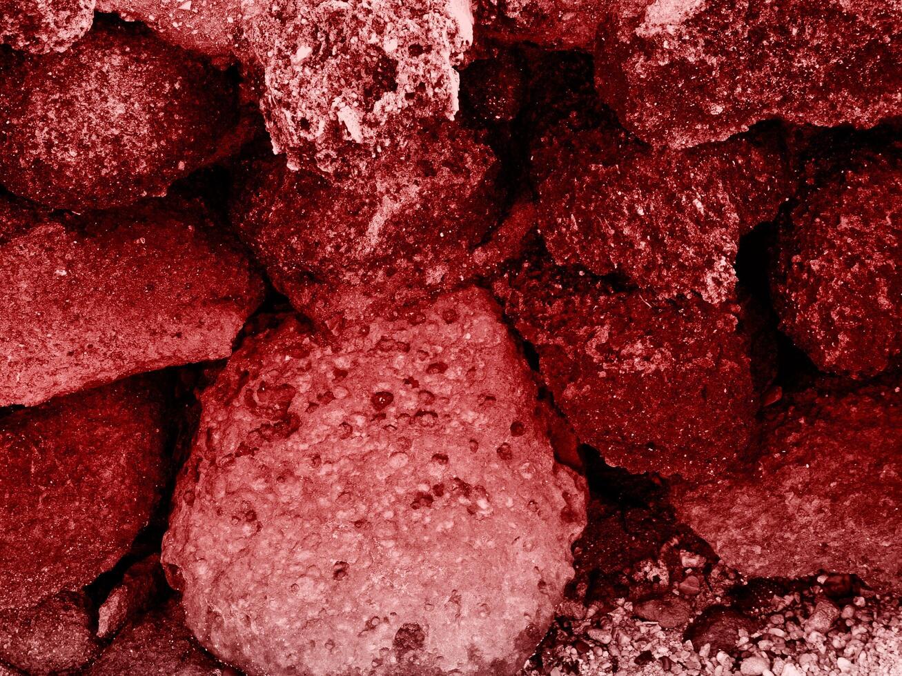 Texture Of Red Stone In The Garden photo