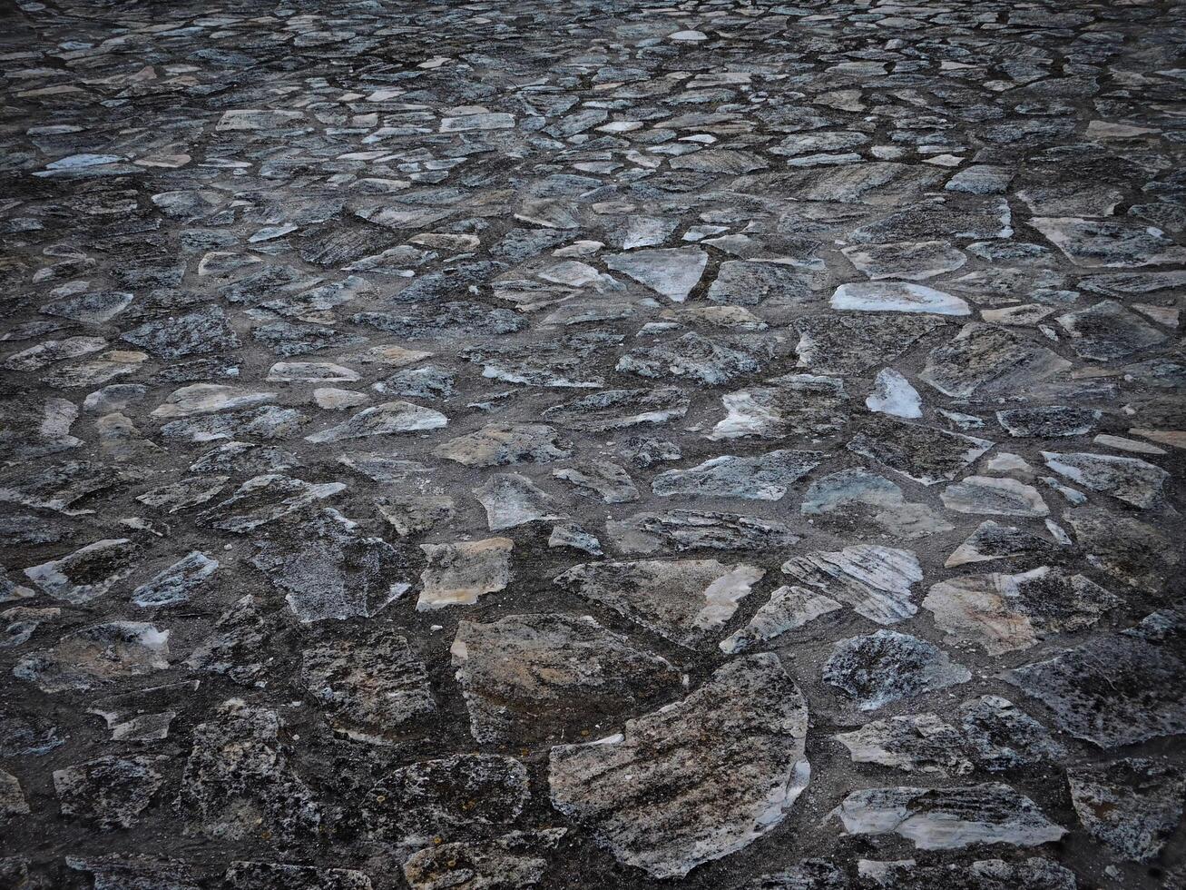 Dark Stone Texture In The Garden photo