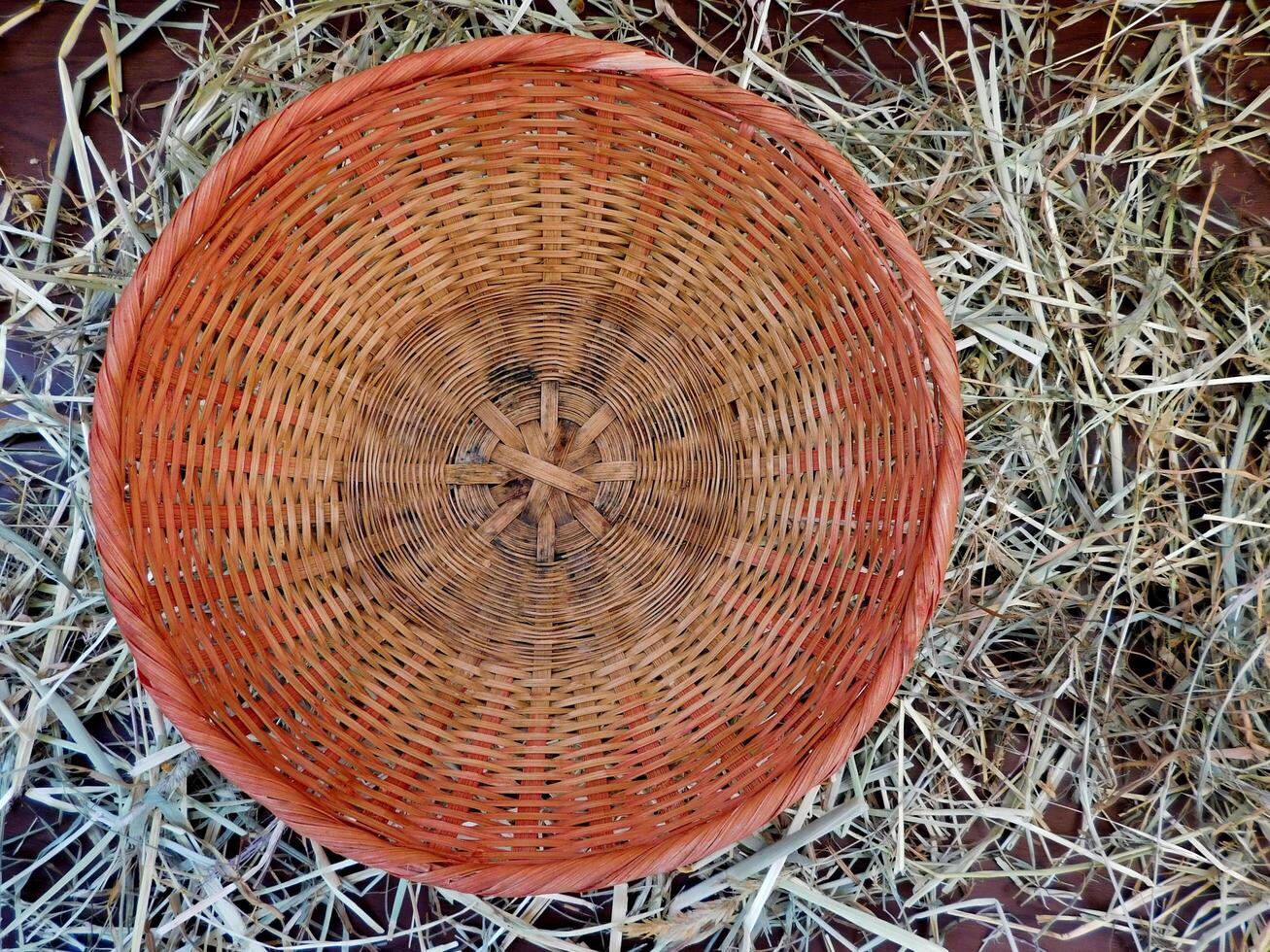 Fruta cesta en el cocina foto