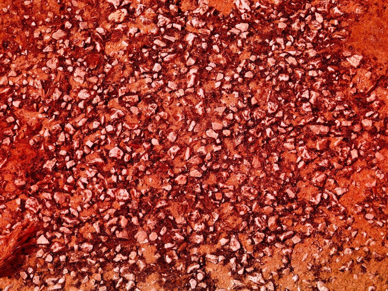 Texture Of Red Stone In The Garden photo