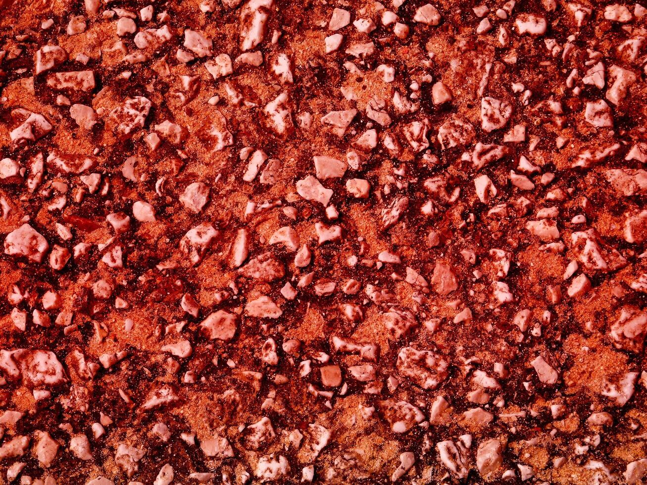Texture Of Red Stone In The Garden photo