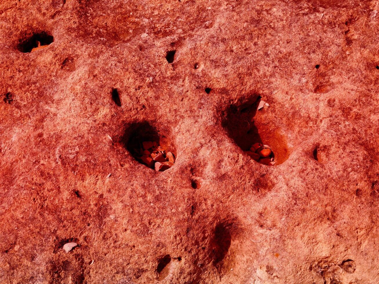 Texture Of Red Stone In The Garden photo