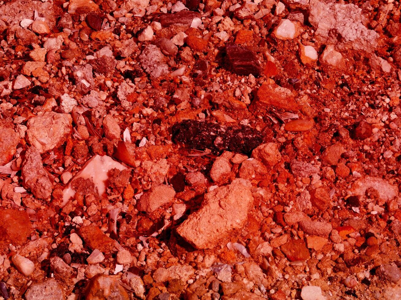 Texture Of Red Stone In The Garden photo