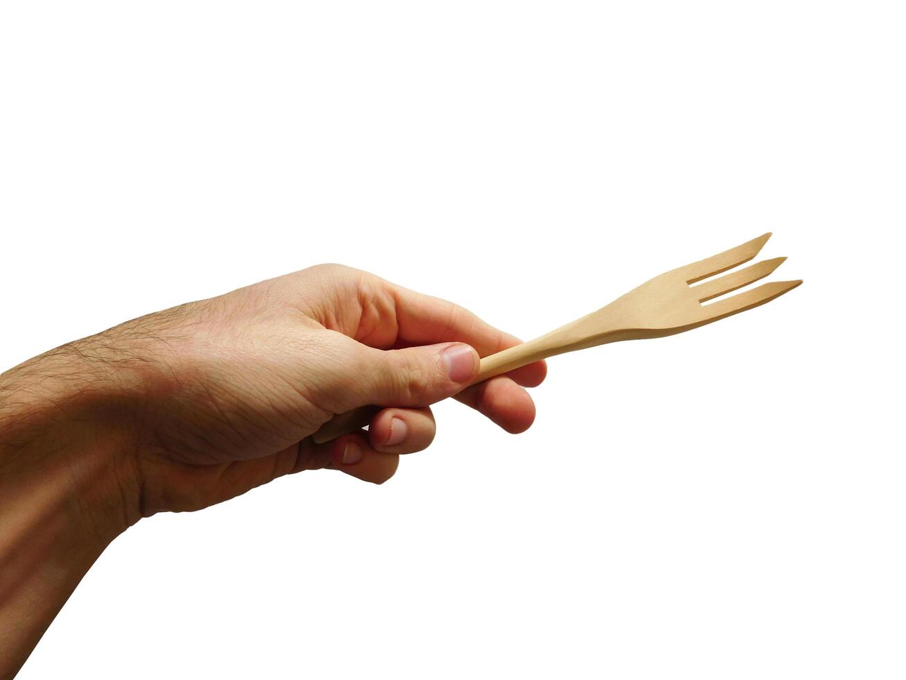 hand with fork photo