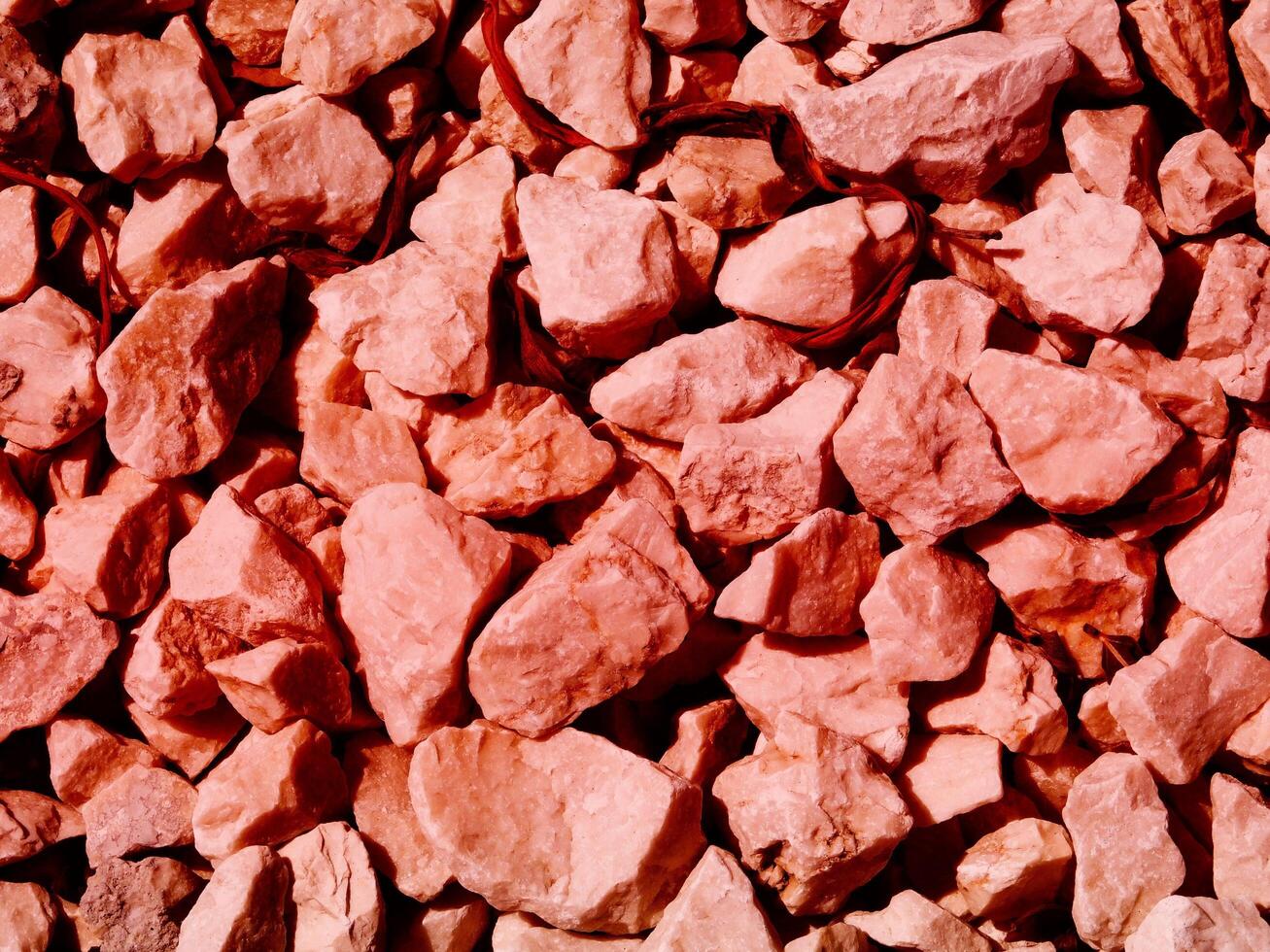 Texture Of Red Stone In The Garden photo