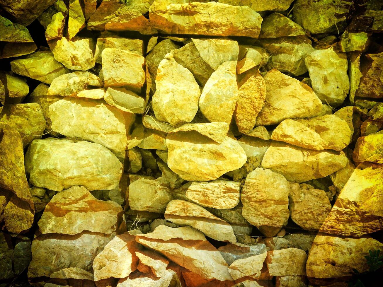 Texture Of Yellow Stone In The Garden photo