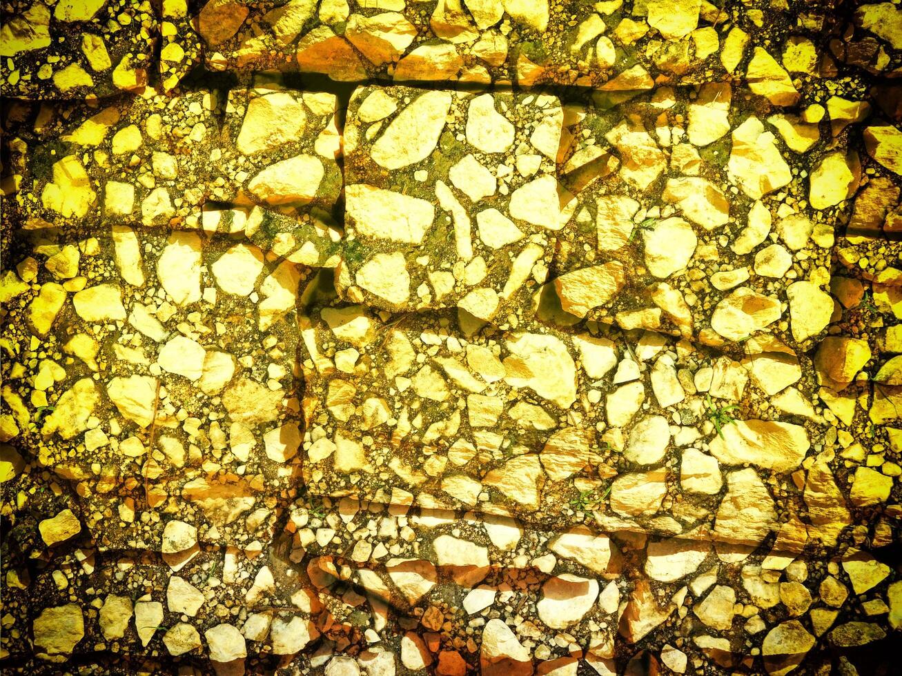 Texture Of Yellow Stone In The Garden photo