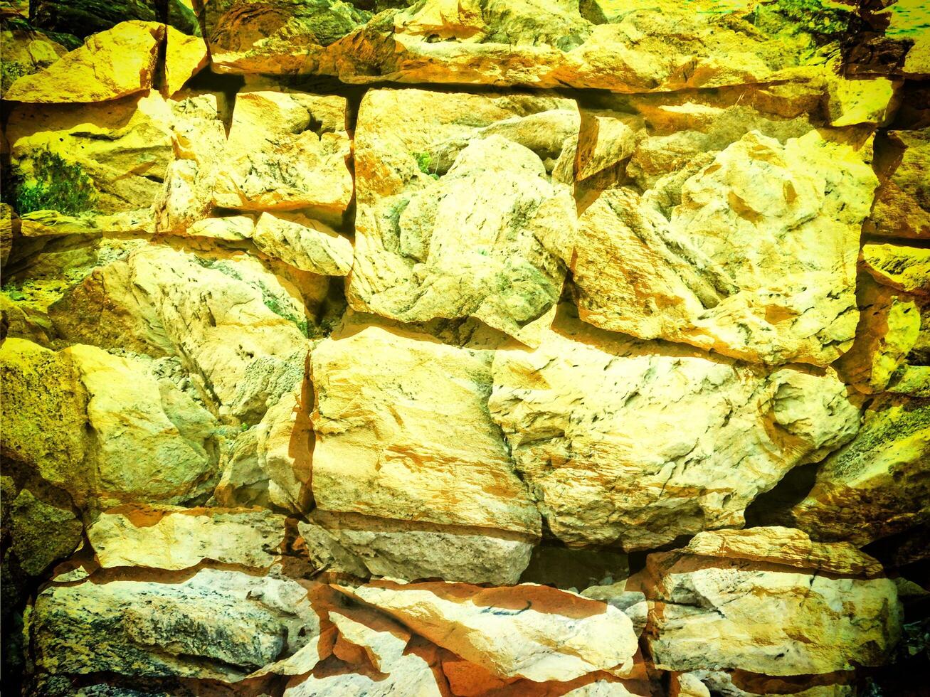 Texture Of Yellow Stone In The Garden photo