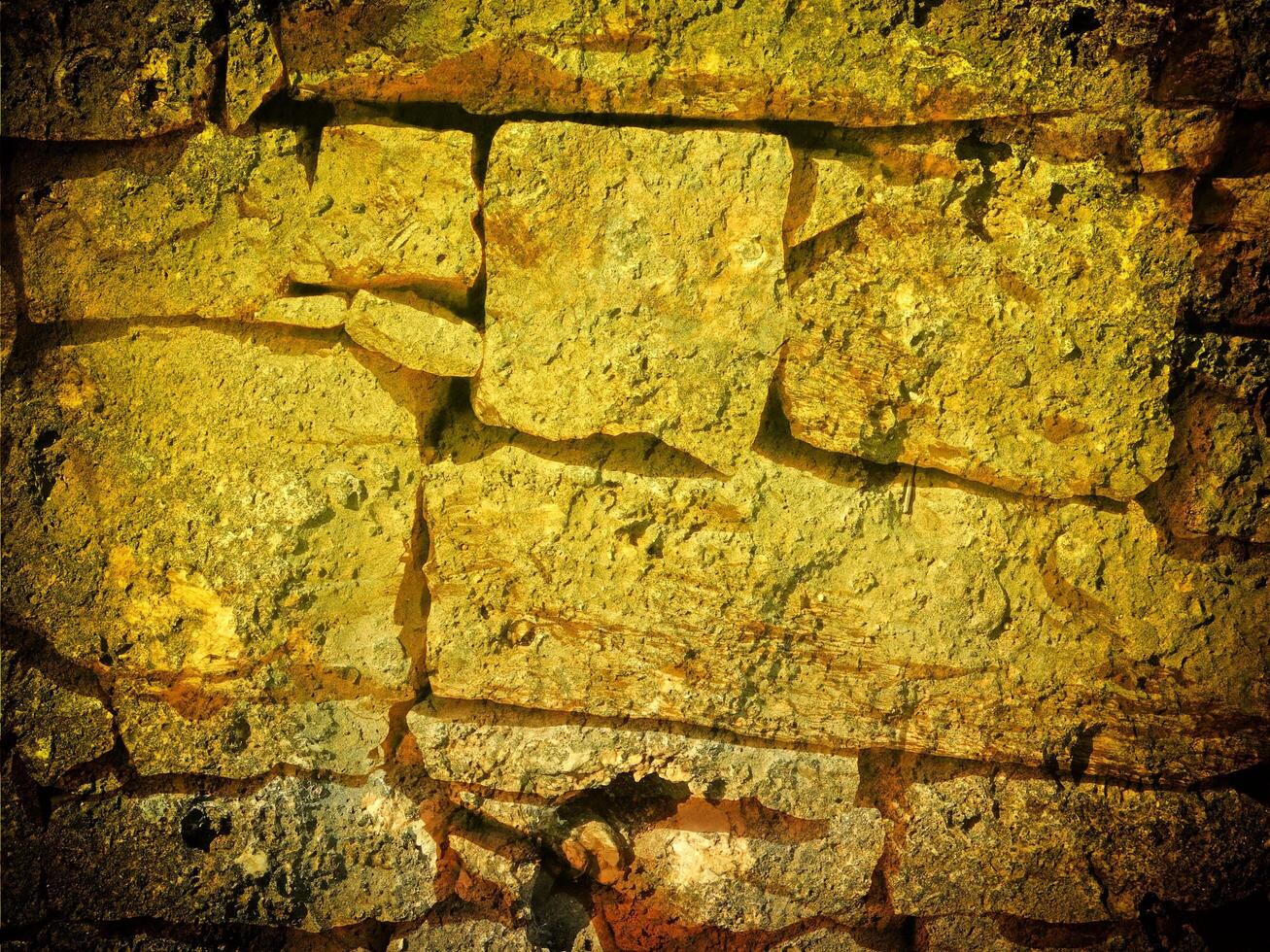 Texture Of Yellow Stone In The Garden photo