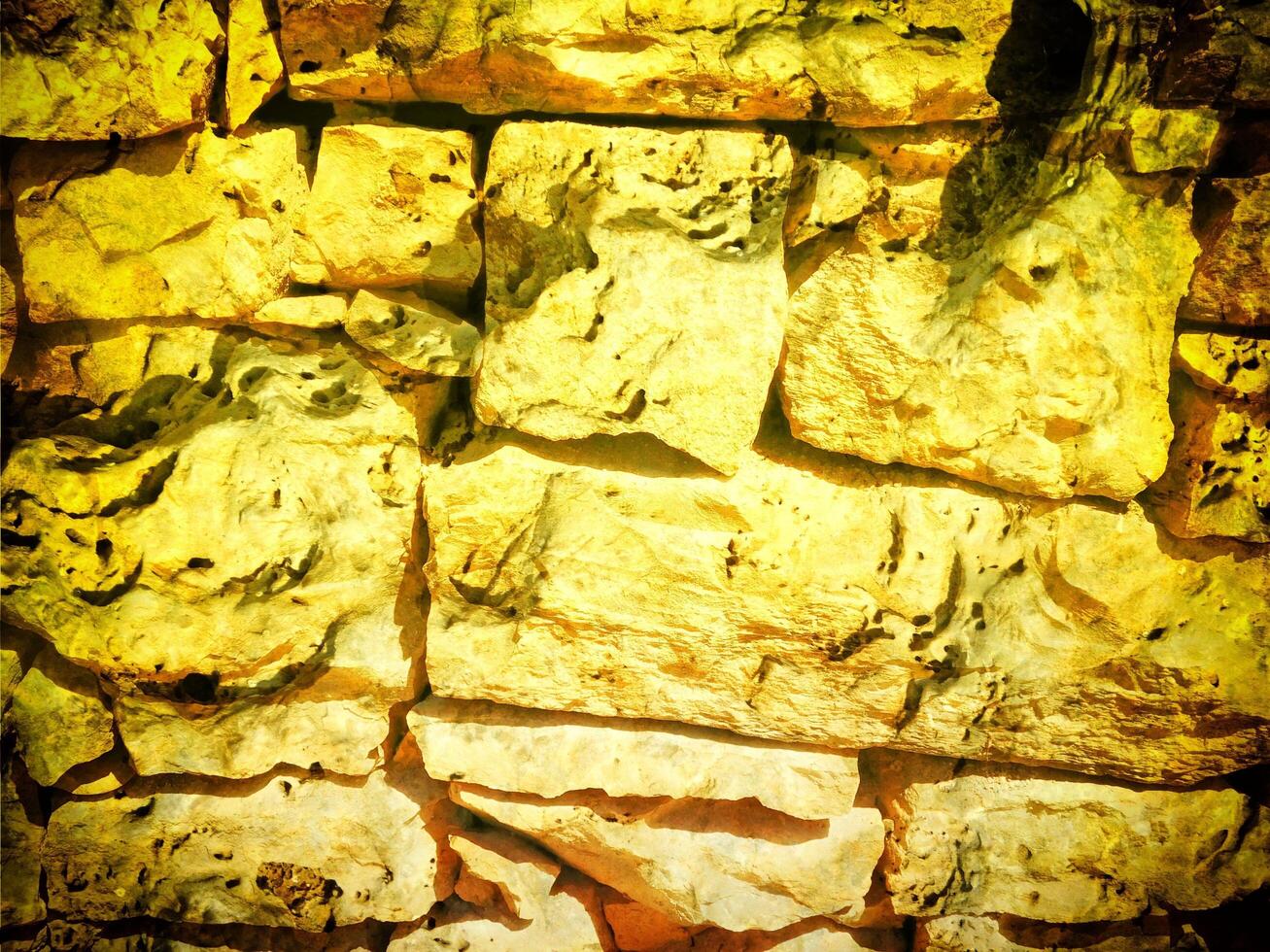 Texture Of Yellow Stone In The Garden photo