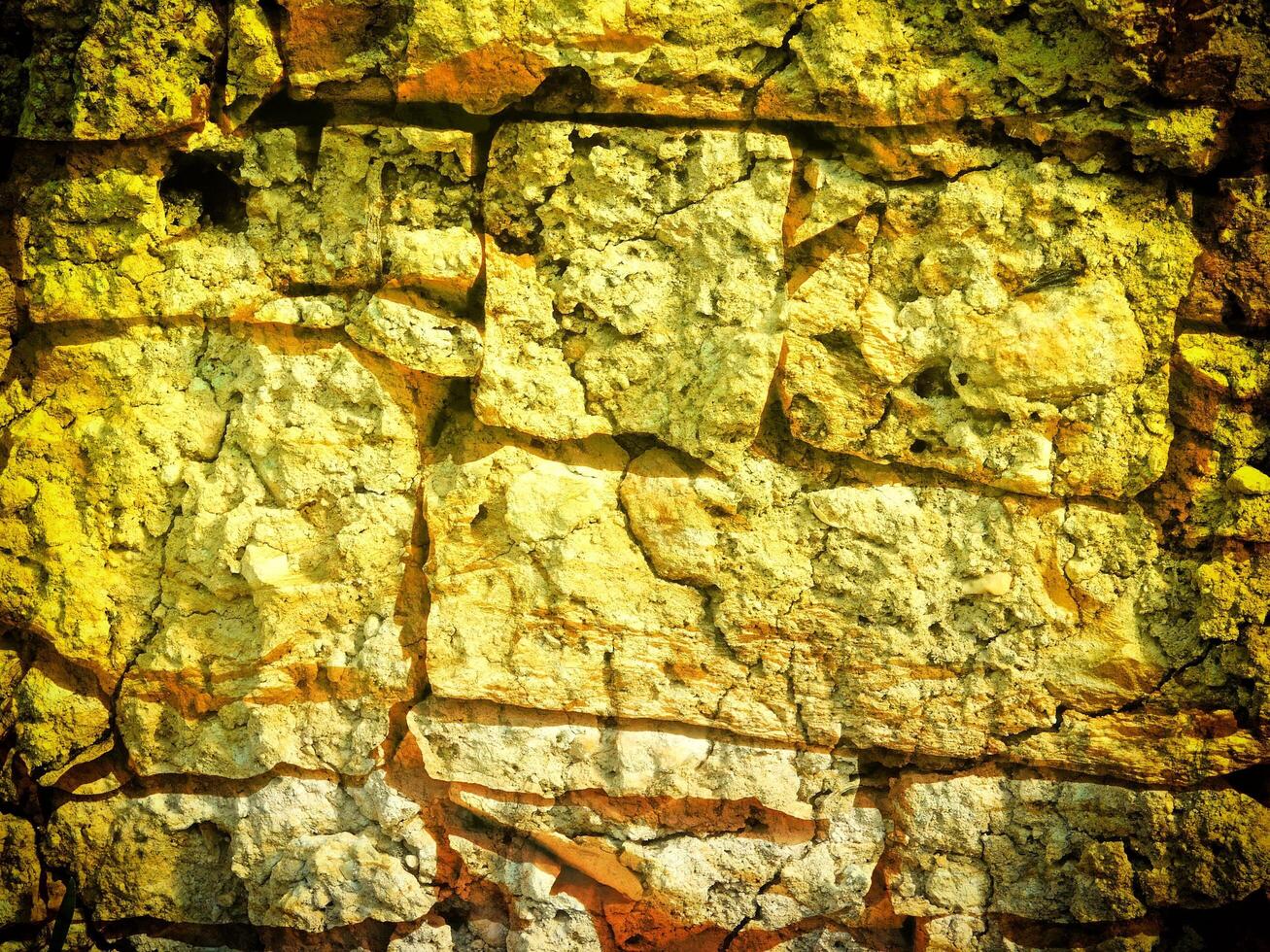 Texture Of Yellow Stone In The Garden photo