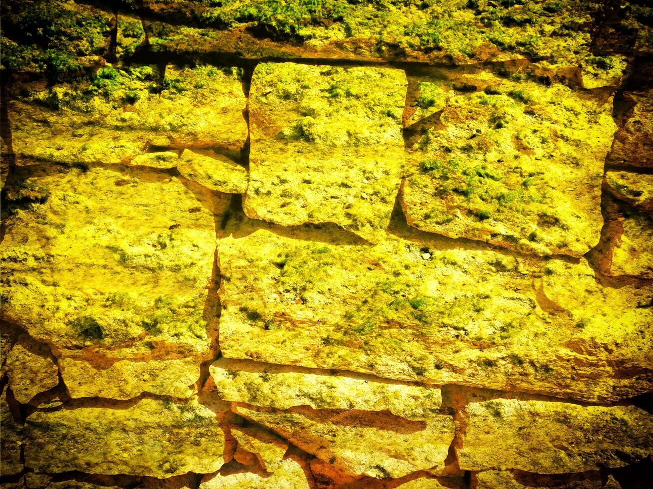 Texture Of Yellow Stone In The Garden photo