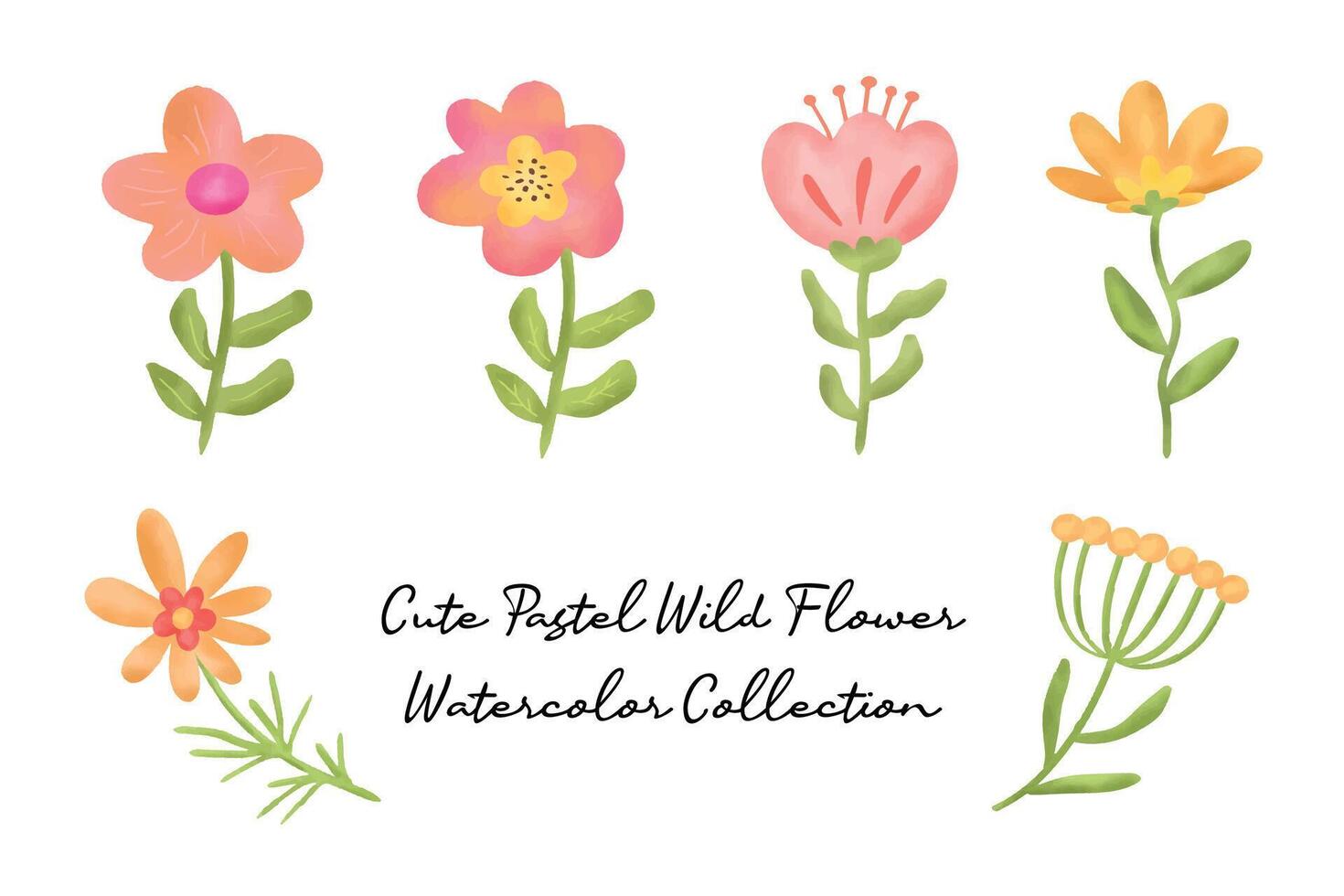 Cute Hand Drawn Spring Flower vector