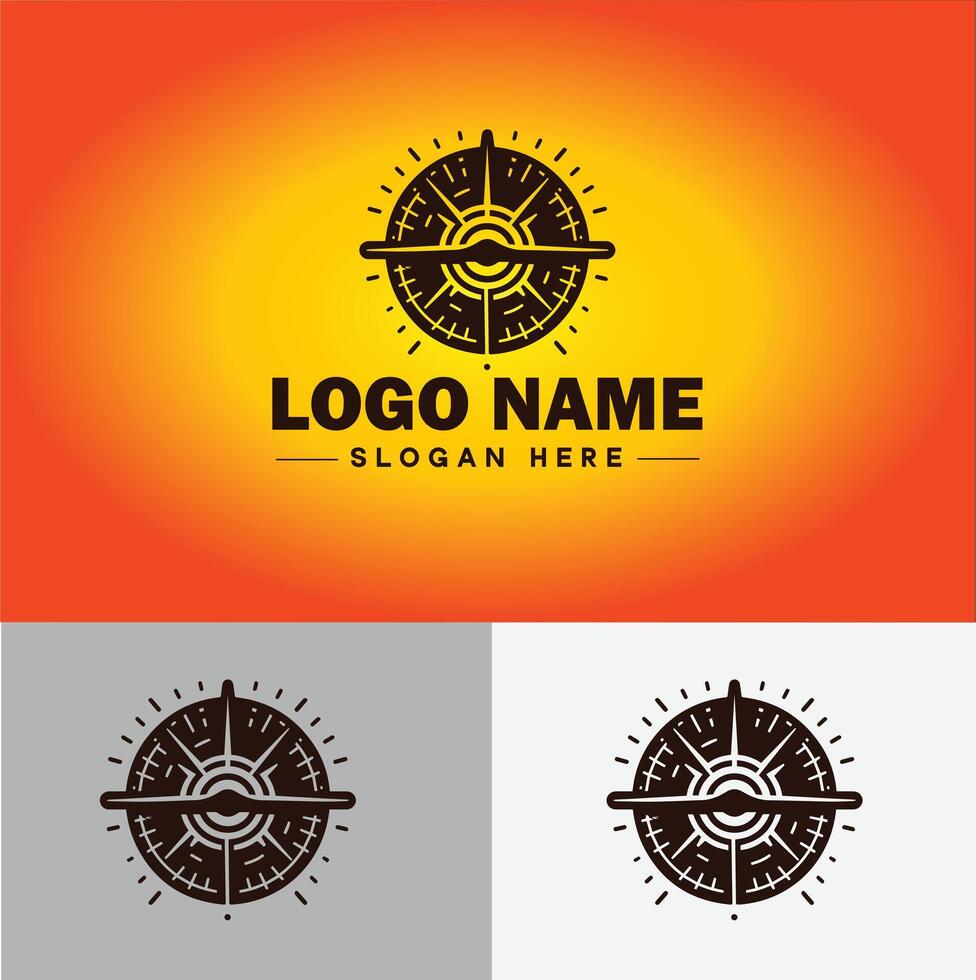 Compass logo icon vector art graphics for business brand app icon direction compass logo template