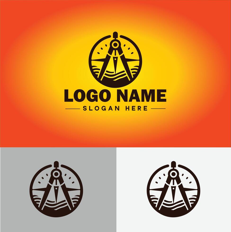 Compass logo icon vector art graphics for business brand app icon direction compass logo template
