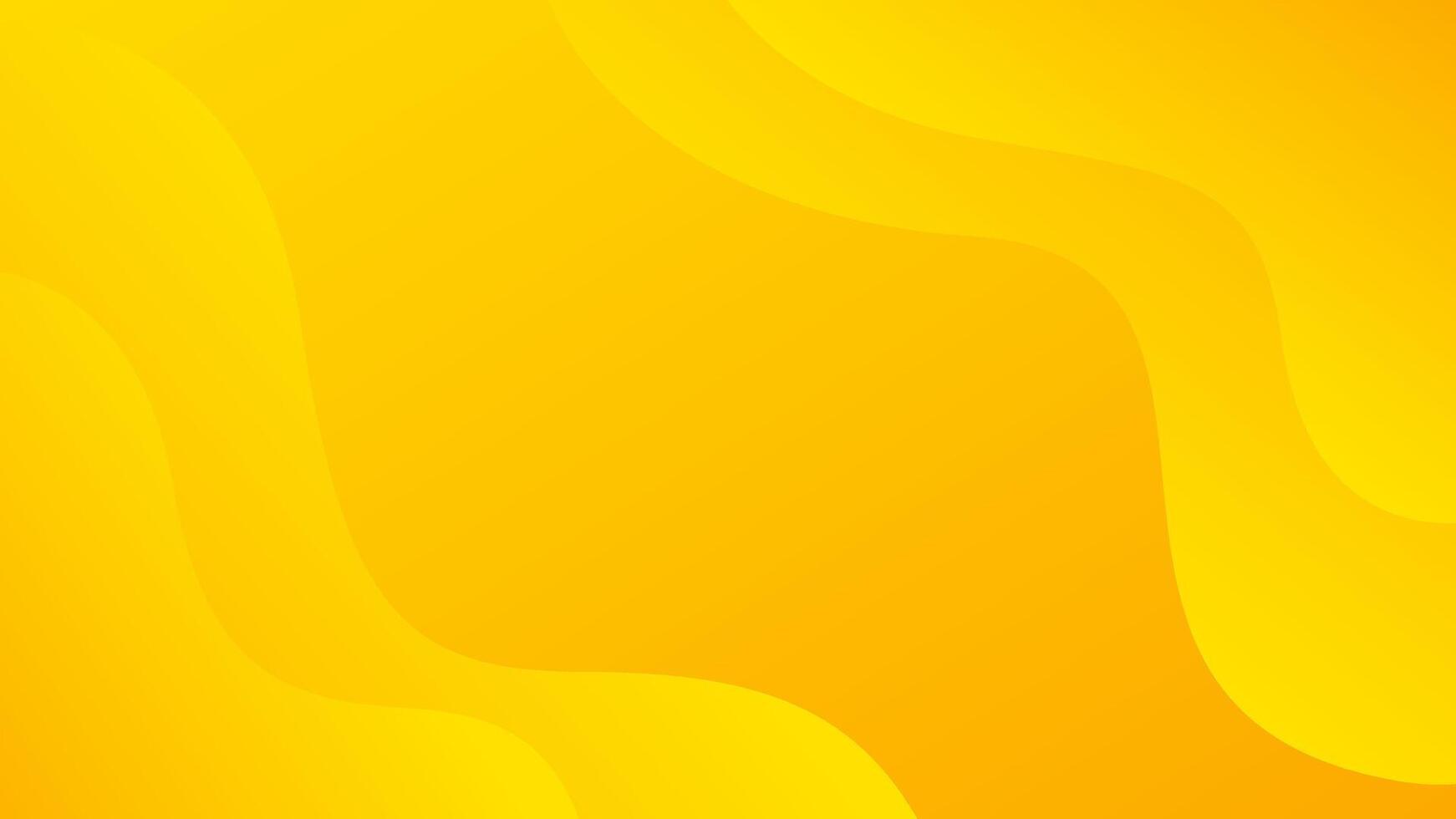 Bright yellow dynamic abstract background. Modern lemon orange color. Fresh template banner for web, pages, sales, events, holidays, parties, and falling. waving shapes with soft shadow vector