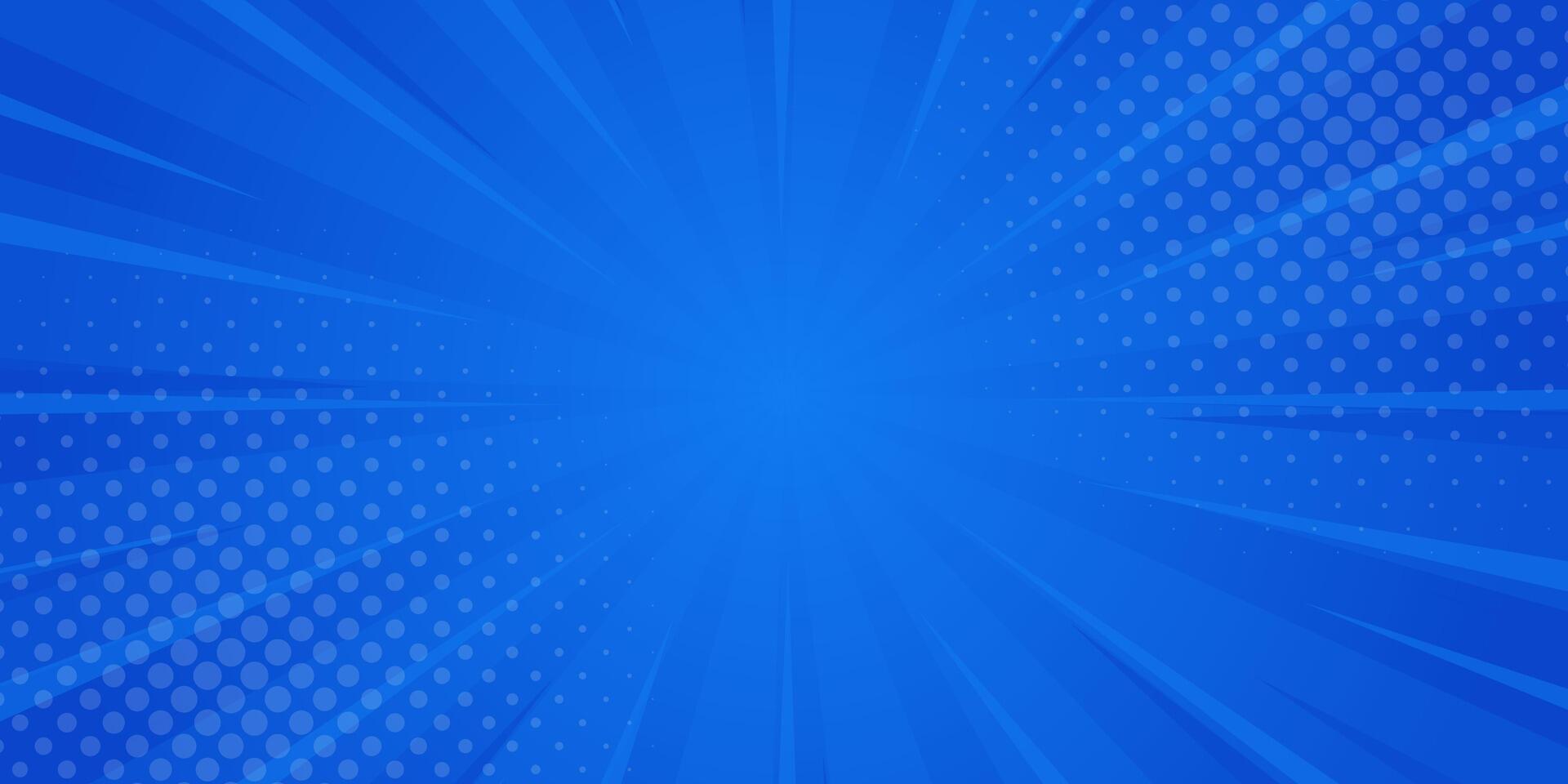 Blue gradient abstract background. Blue comic sunburst effect background with halftone. Suitable for templates, banners, events, ads, sales, web, and pages vector