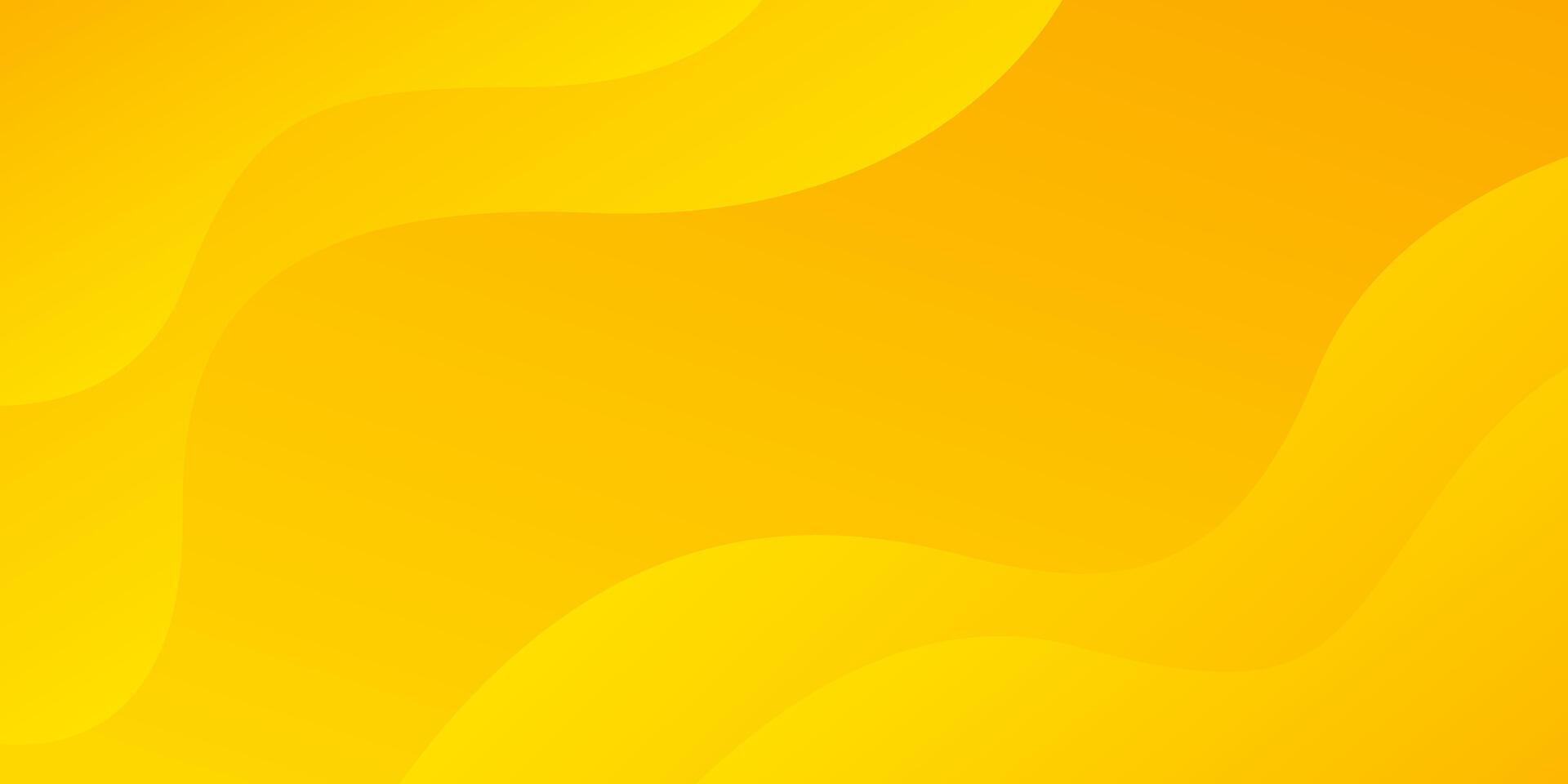 Bright yellow dynamic abstract background. Modern lemon orange color. Fresh template banner for web, pages, sales, events, holidays, parties, and falling. waving shapes with soft shadow vector