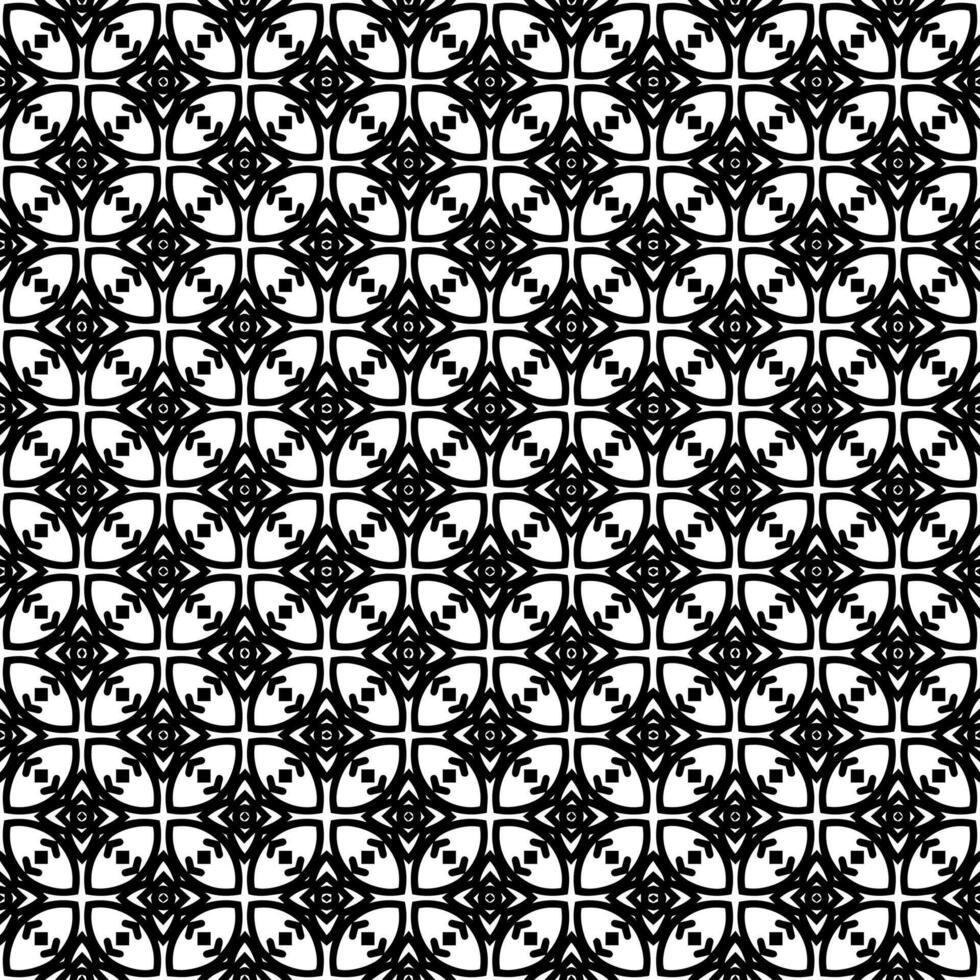 Black and white seamless abstract pattern. Background and backdrop. Grayscale ornamental design. vector