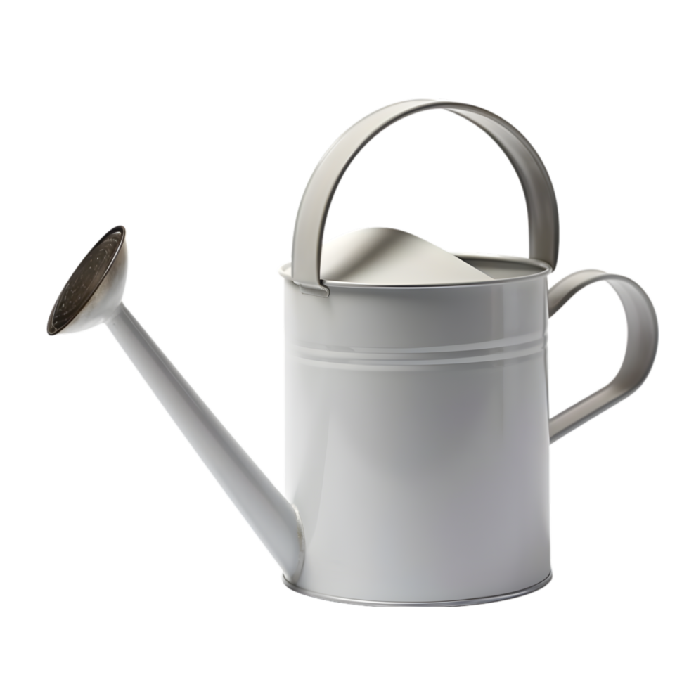 AI generated a metal watering can on a transparent background png