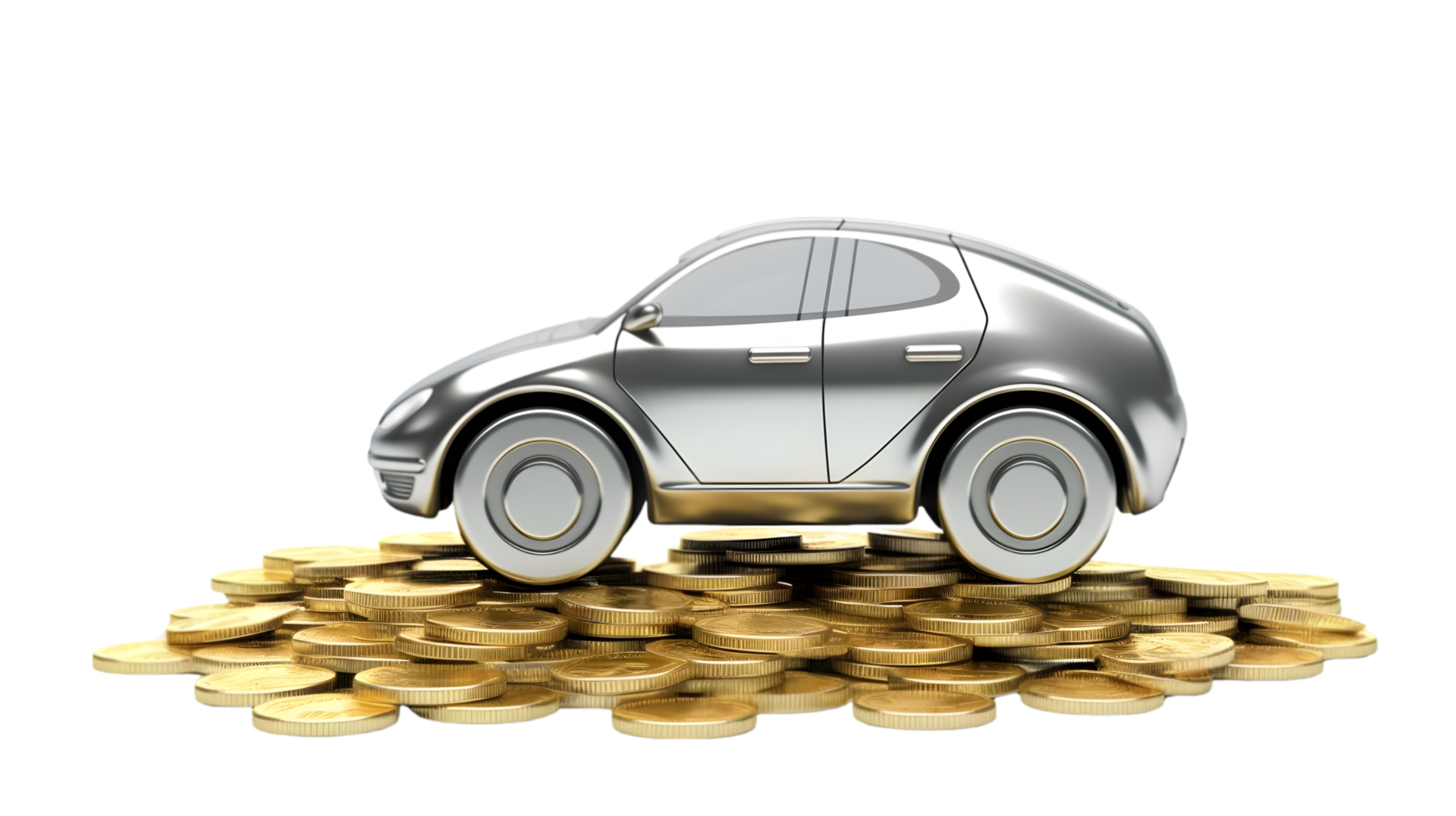 AI generated car on money png