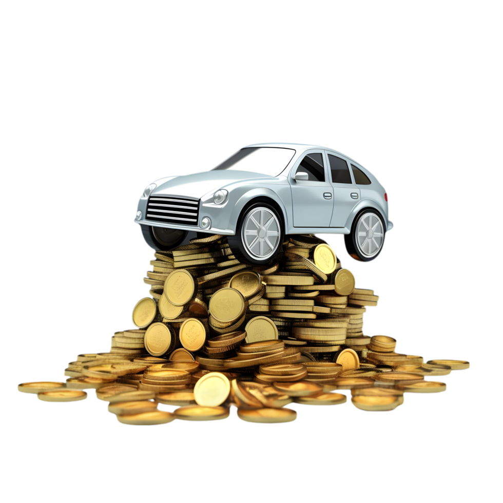 AI generated car on money png