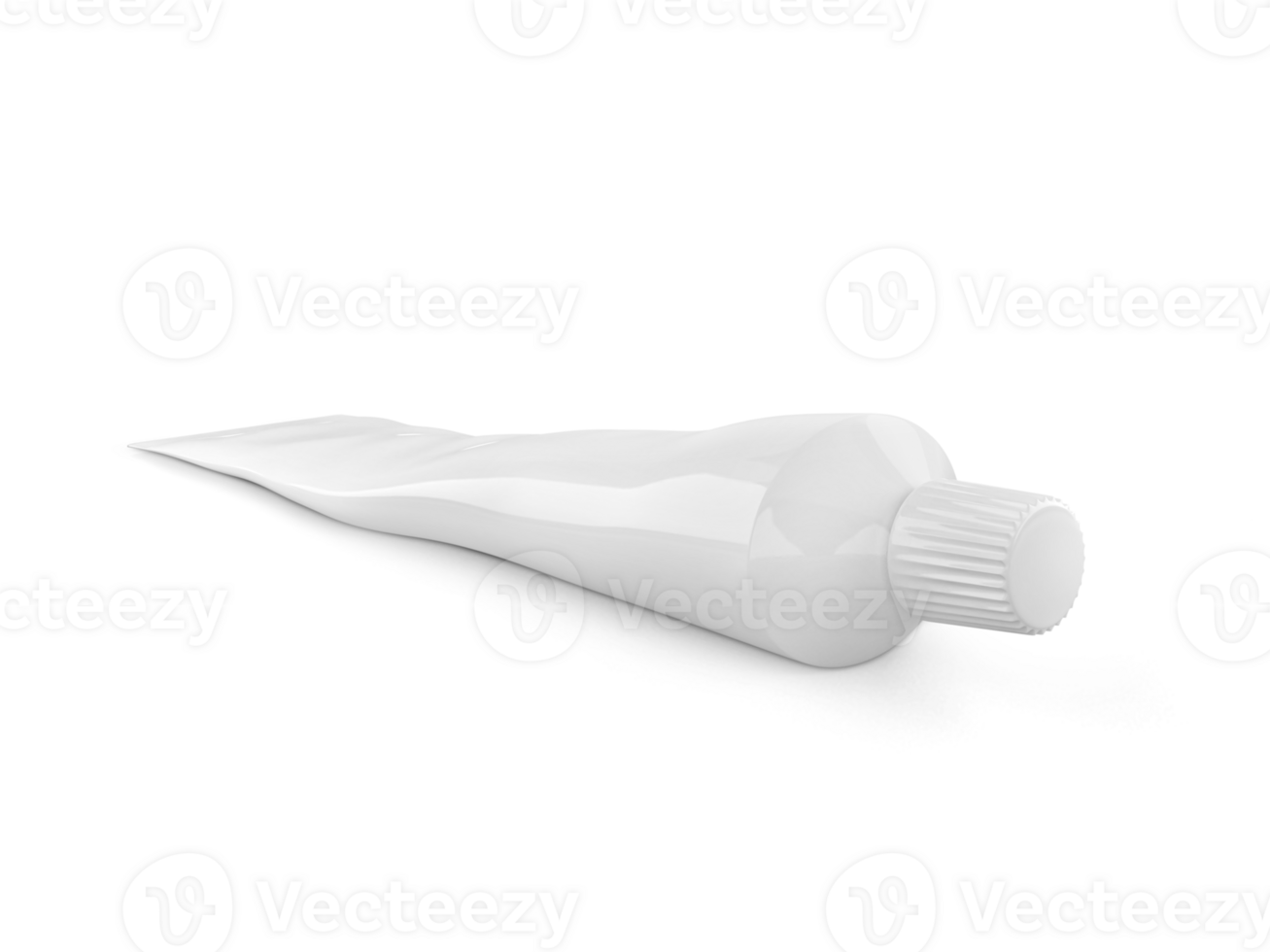 Empty tube of toothpaste, transparent background png