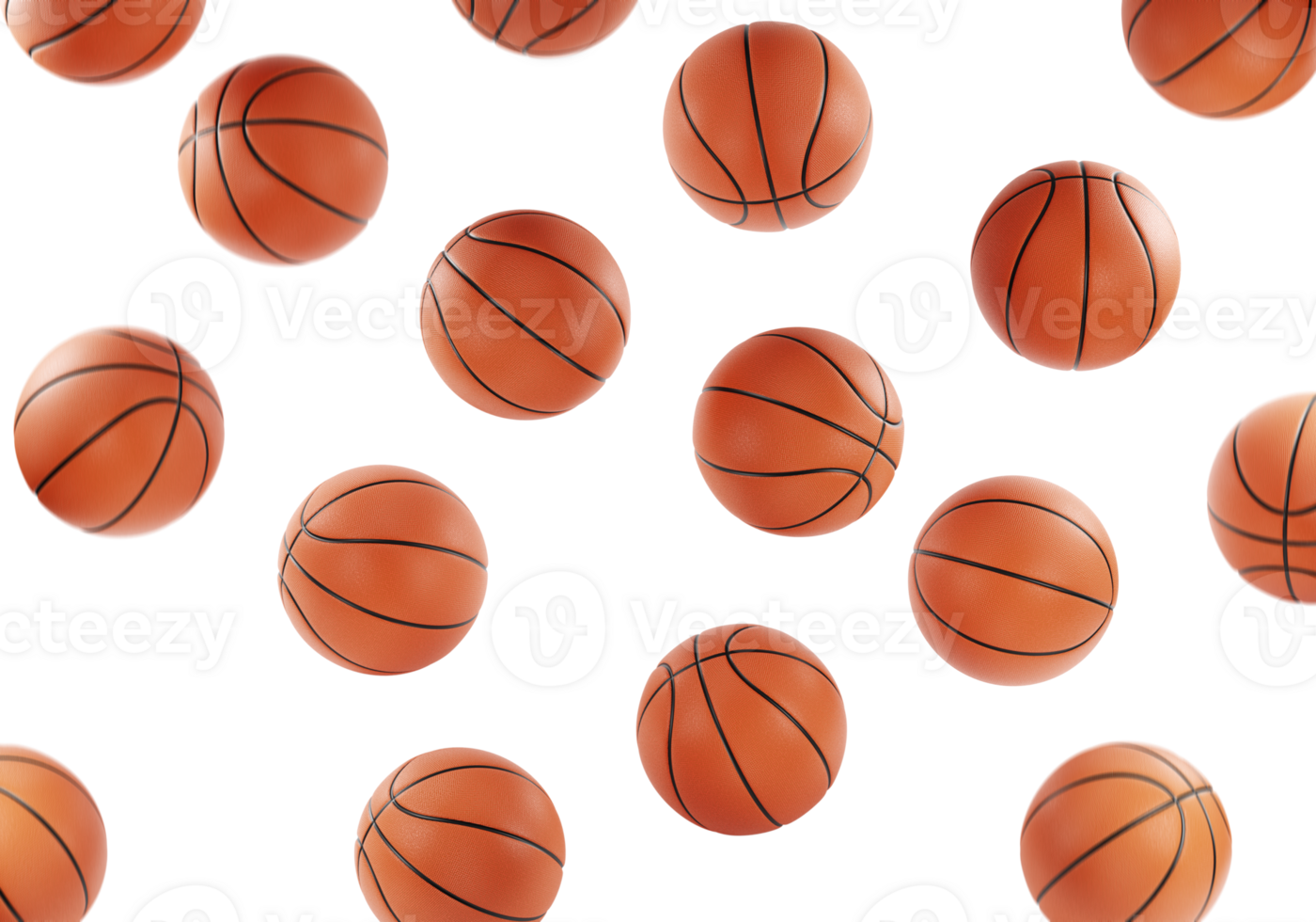 vliegend basketbal ballen, transparant achtergrond png