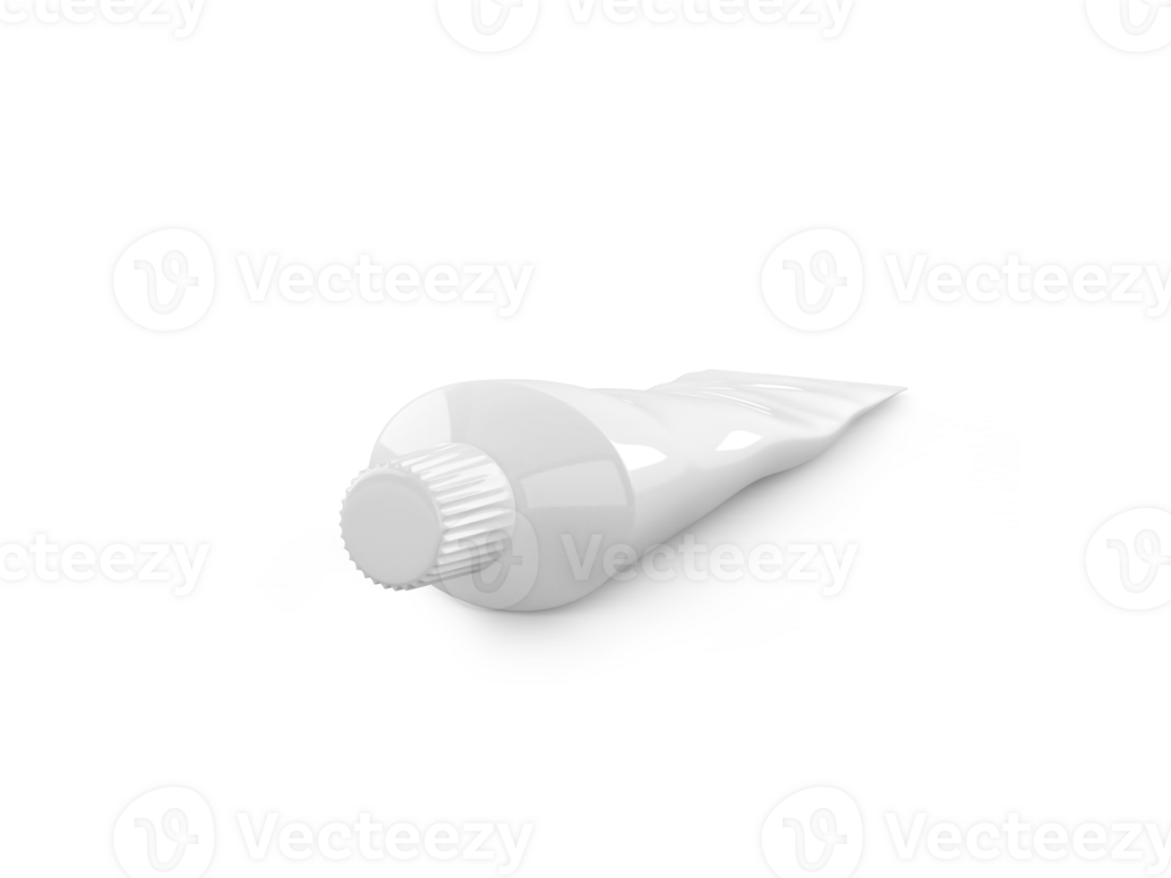 Empty tube of toothpaste, transparent background png