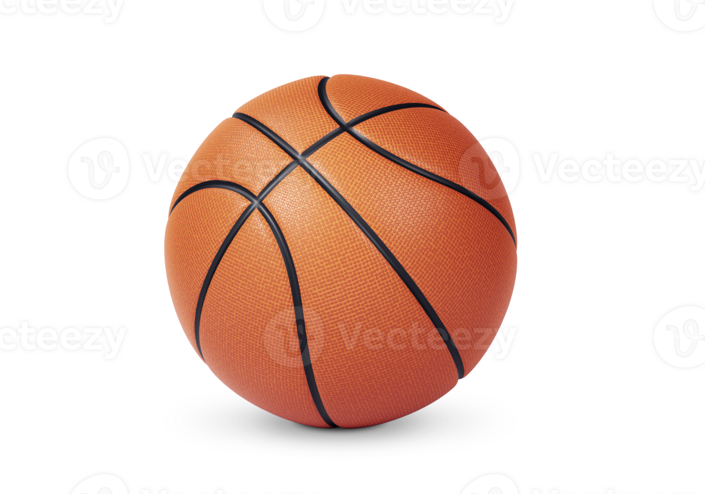 Orange basketball ball, transparent background png