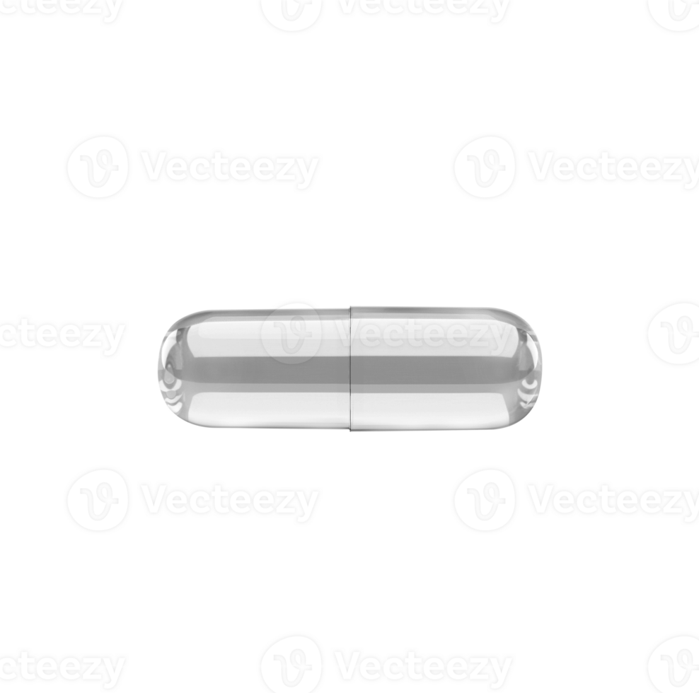 Glass capsule, transparent background png