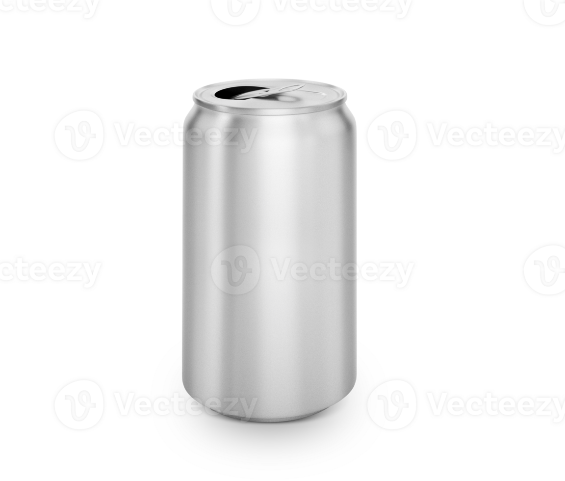 Open can of beverage, transparent background png
