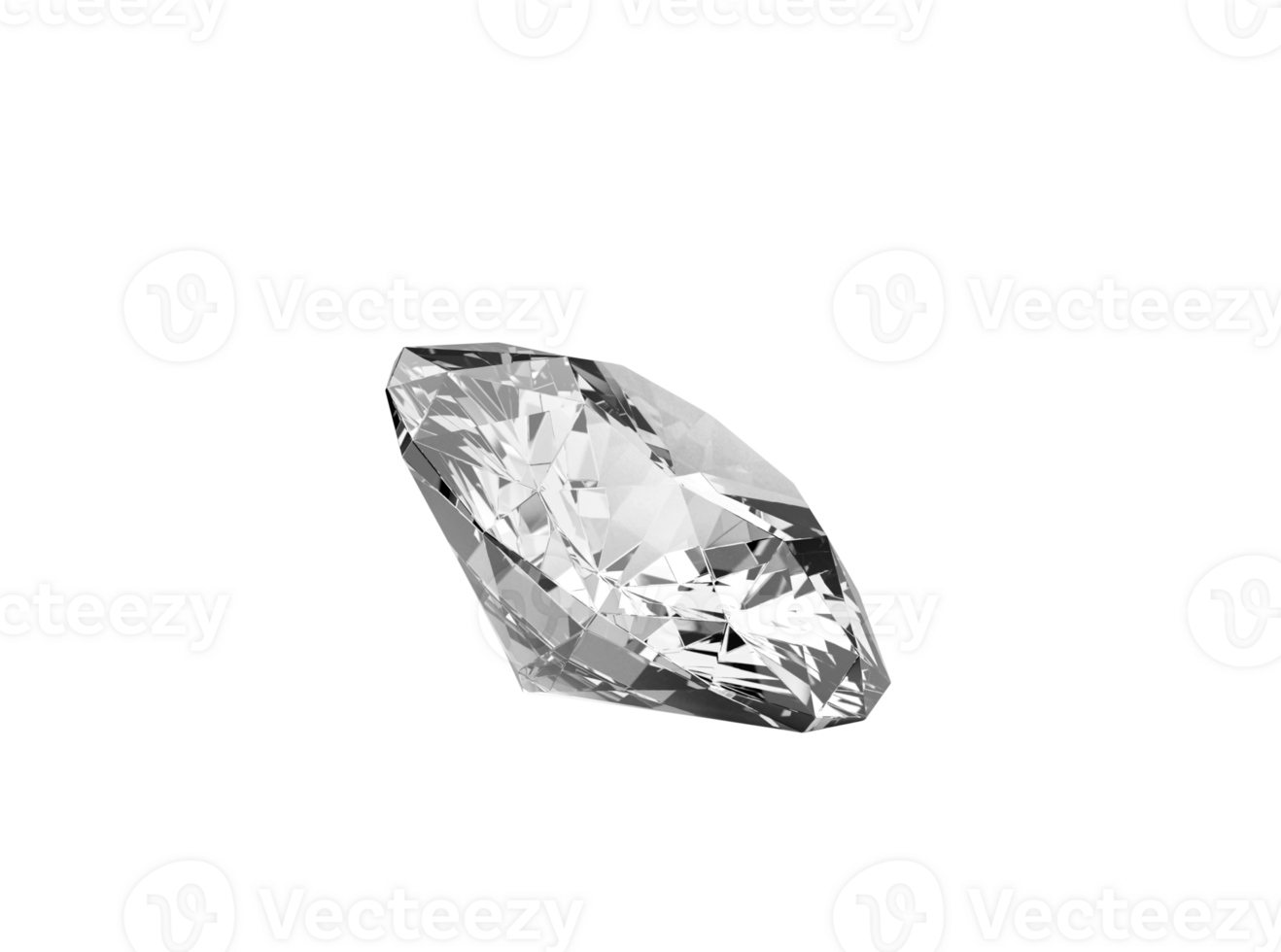 Shiny brilliant diamond placed, transparent background png