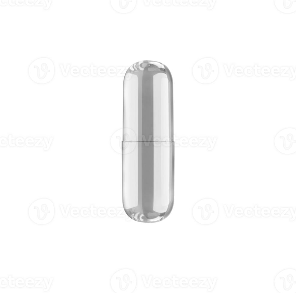 Glass capsule, transparent background png