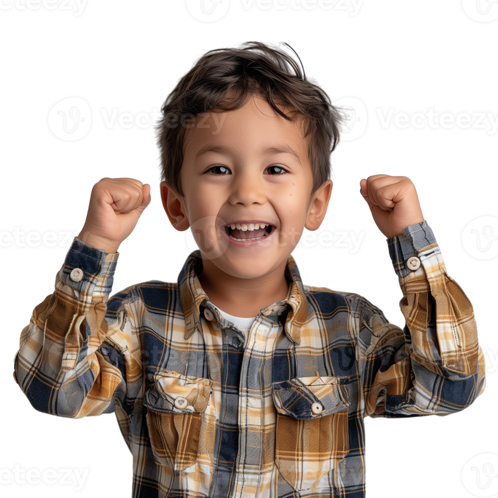 AI generated Young Boy Celebrating on a Transparent Background png