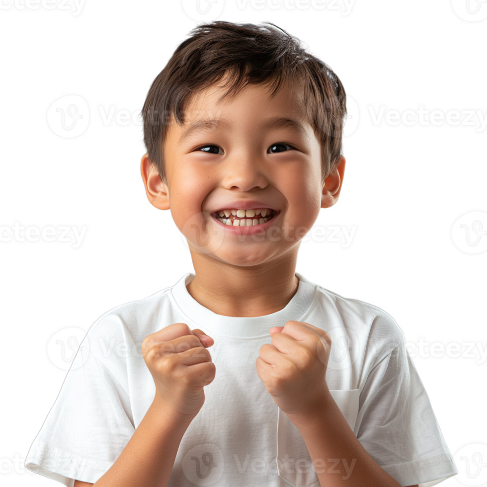AI generated Young Boy Celebrating on a Transparent Background png
