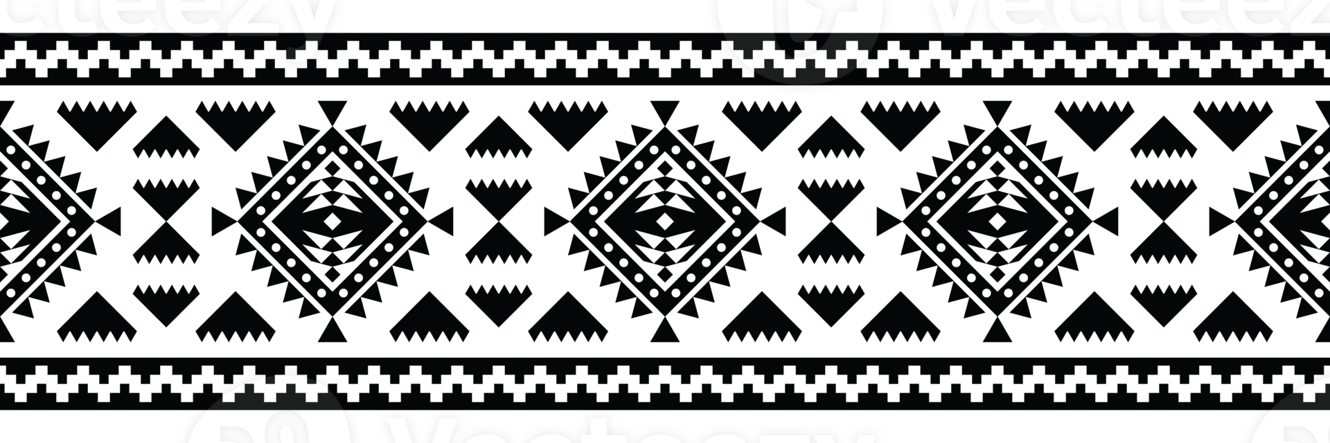 étnico frontera ornamento. geométrico étnico oriental sin costura modelo. raya ilustración. nativo americano mexicano africano indio tribal estilo. diseño borde, textil, tela, ropa, alfombra. png
