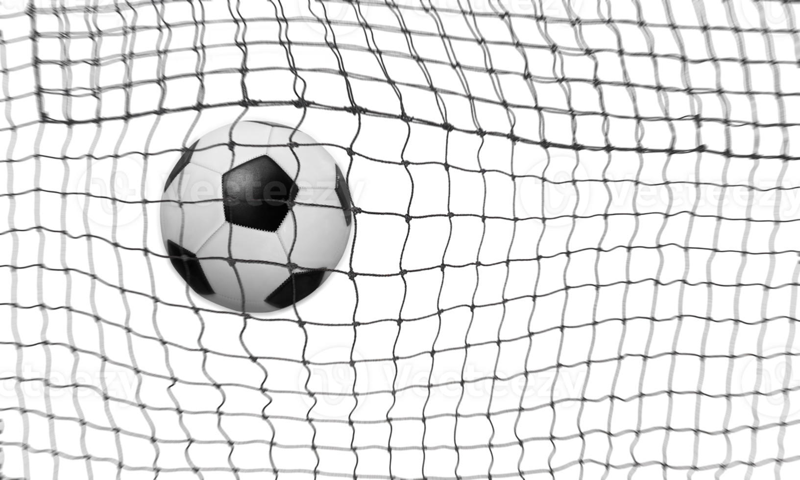 soccer ball in the middle of the net PNG transparent
