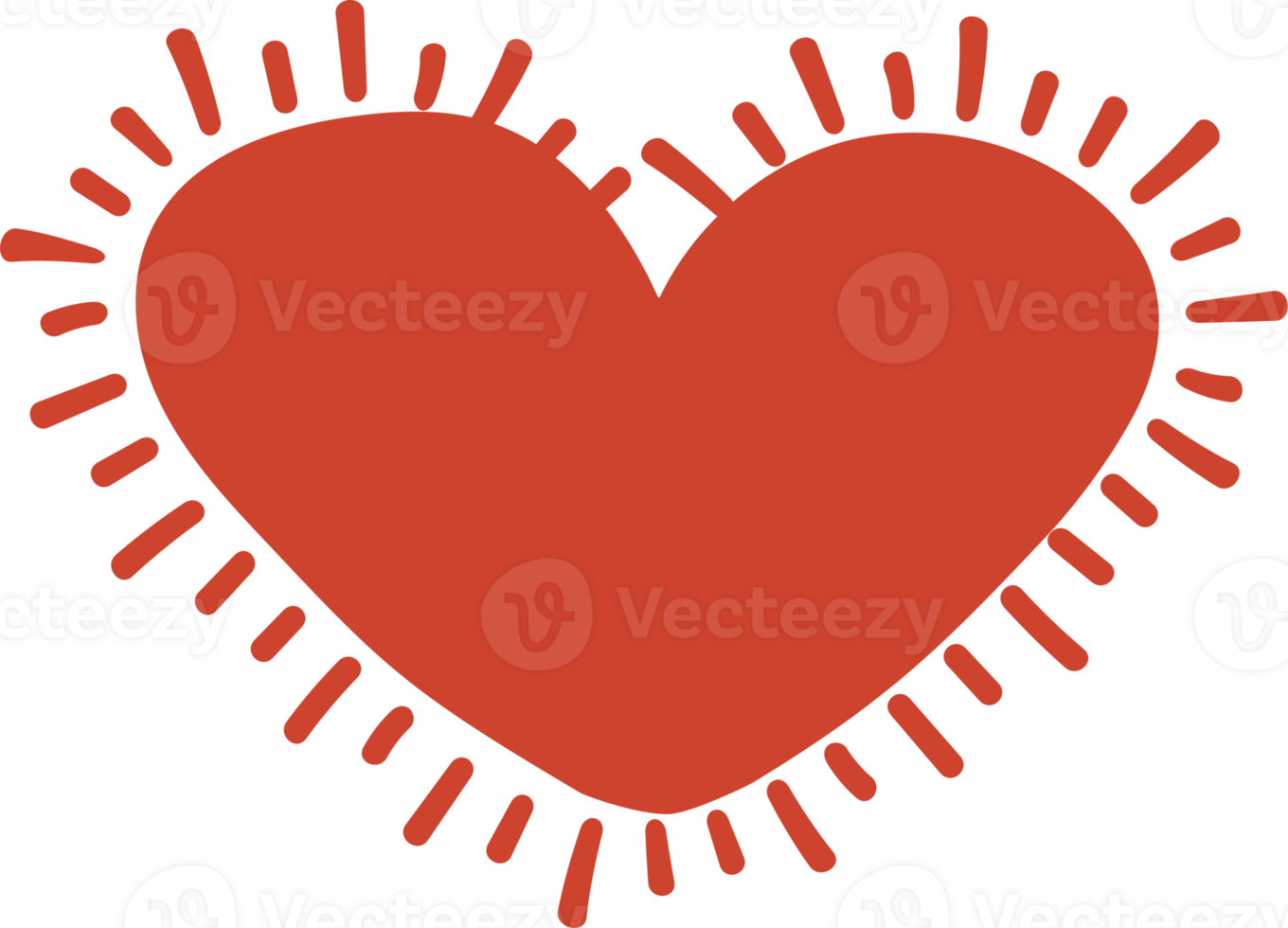 Decorative heart elements for decoration on transparent background. png