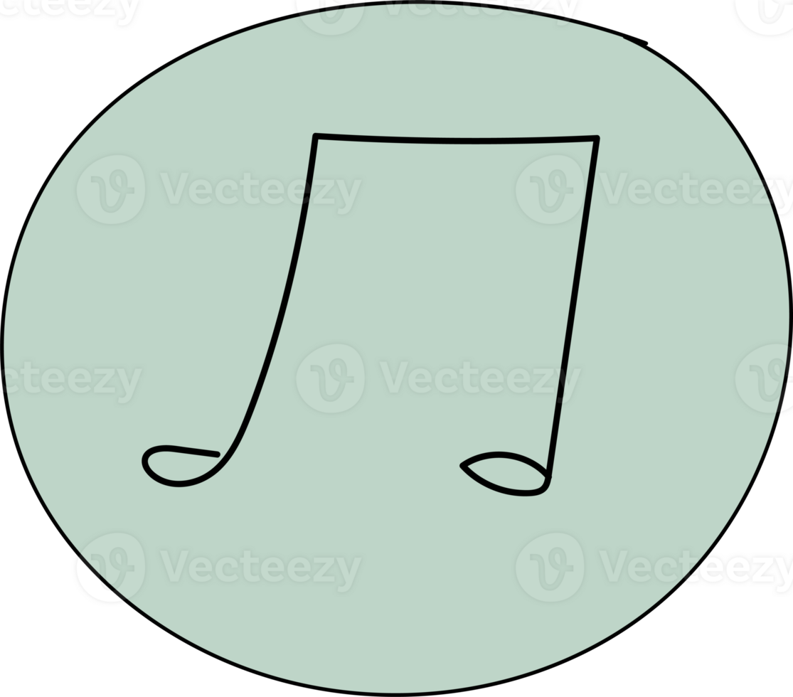 Hand drawn musical instrument illustration on transparent background. png