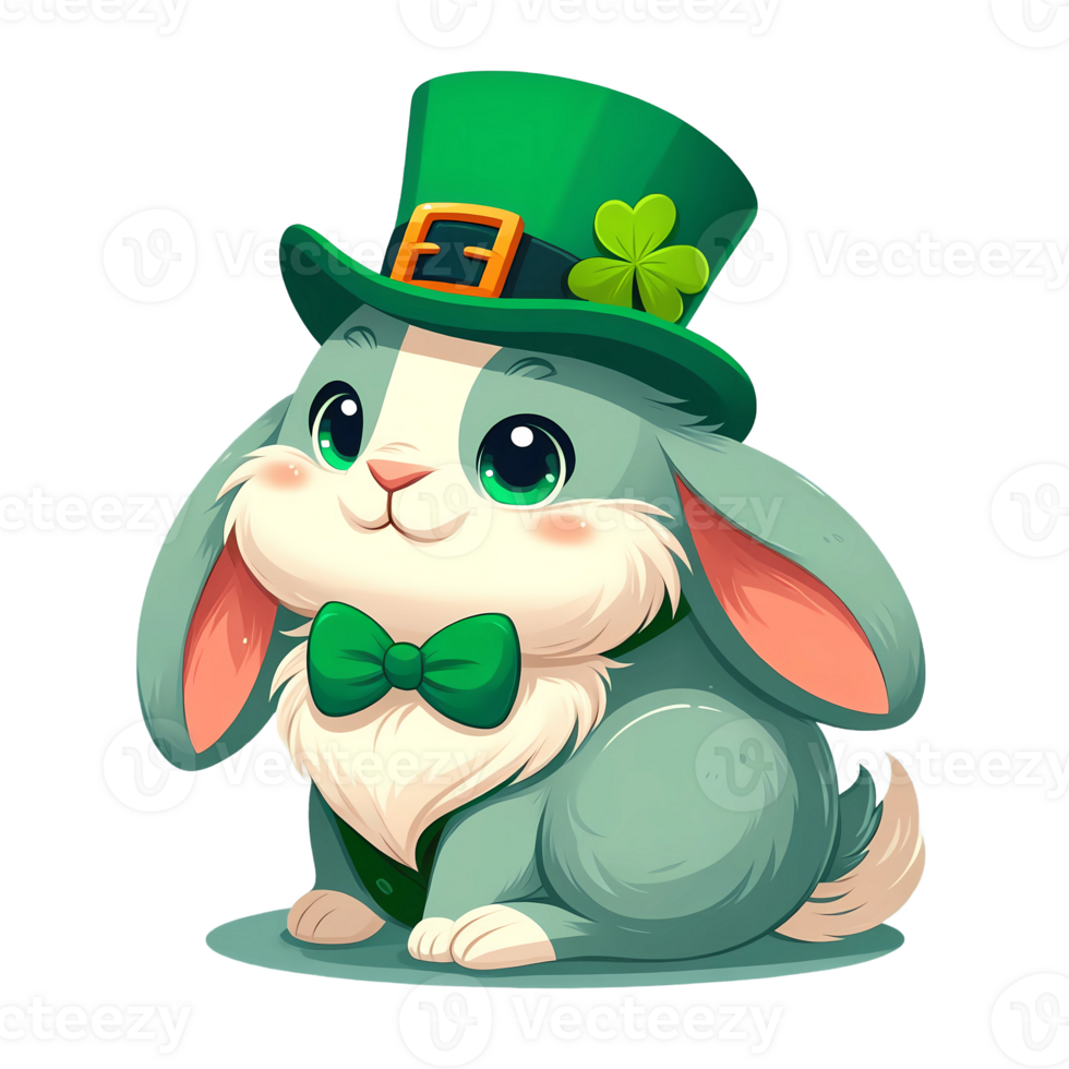 AI generated The Dapper Lepre-Bunny St Patrick Day png