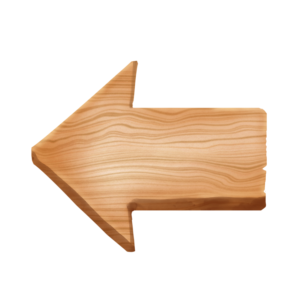 Arrow Wood Sign Board left png
