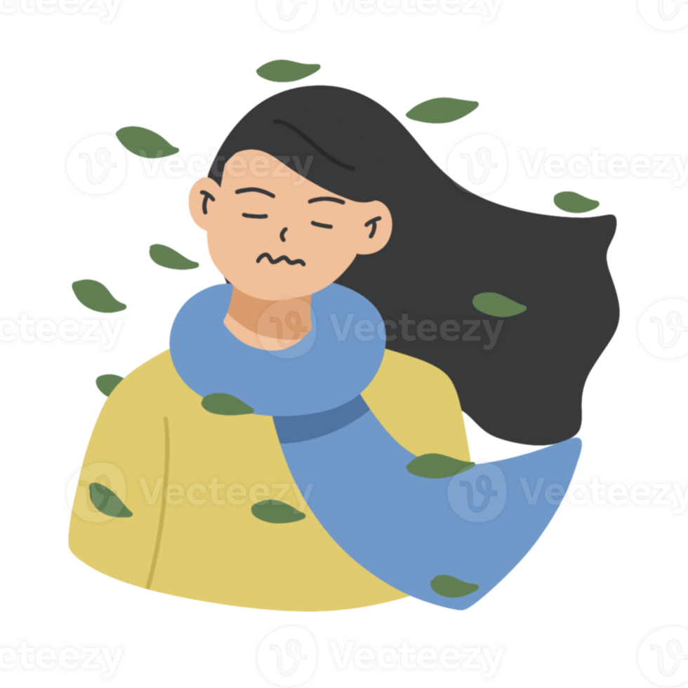 Windy season illustration png