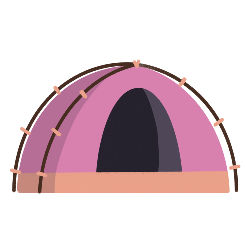 Cute Pink tent illustration png