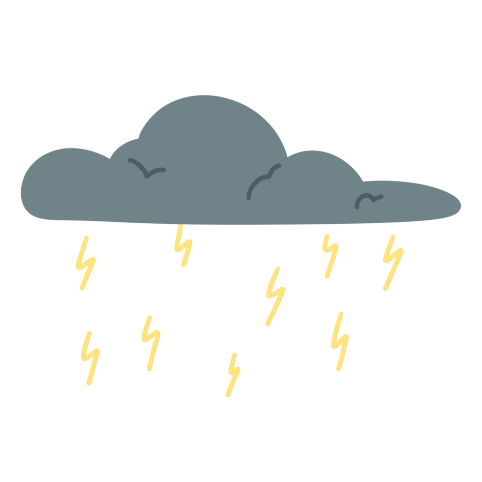 Lighting cloud illustration png